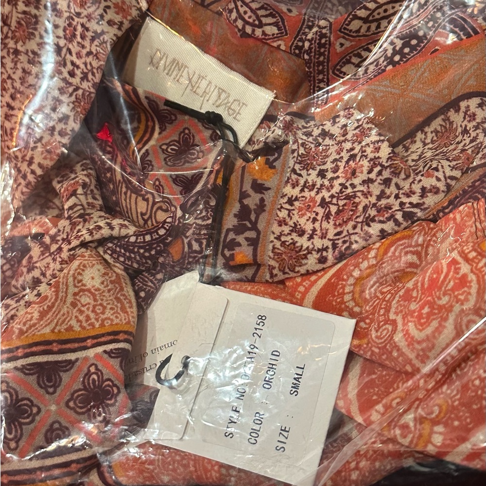 Divine Heritage Orchid Paisley Neck Tie Mini Dress Small NEW NWT Revolve - Picture 5 of 6